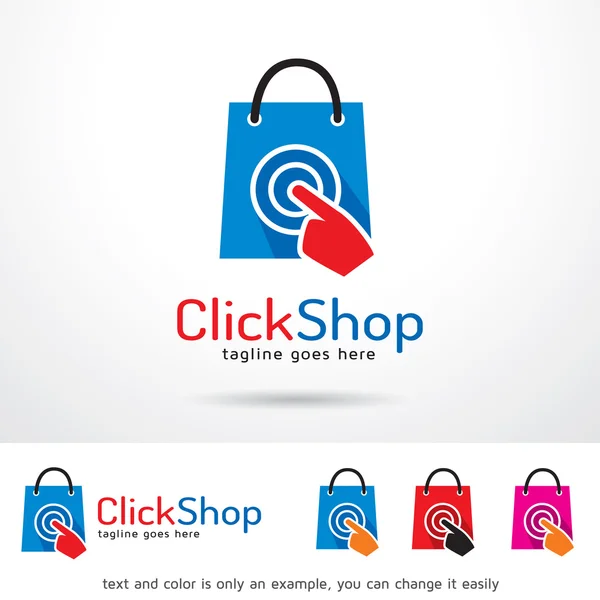 Clique Shop Logo Template Design Vector —  Vetores de Stock