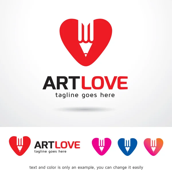 Amor de arte logotipo modelo projeto Vector —  Vetores de Stock