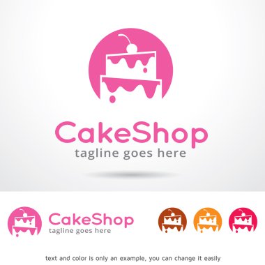 Kek Dükkanı Logo şablonu tasarlamak vektör