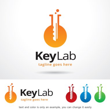 Anahtar laboratuvar Logo şablonu tasarlamak vektör