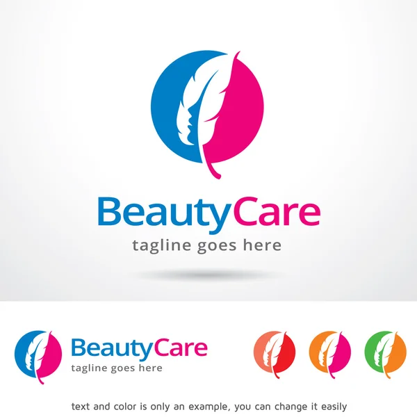 Modèle de logo de soins de beauté vecteur de conception — Image vectorielle