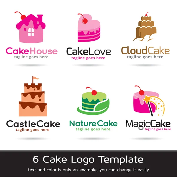 Cake Logo Template Design Vector — Stock Vector