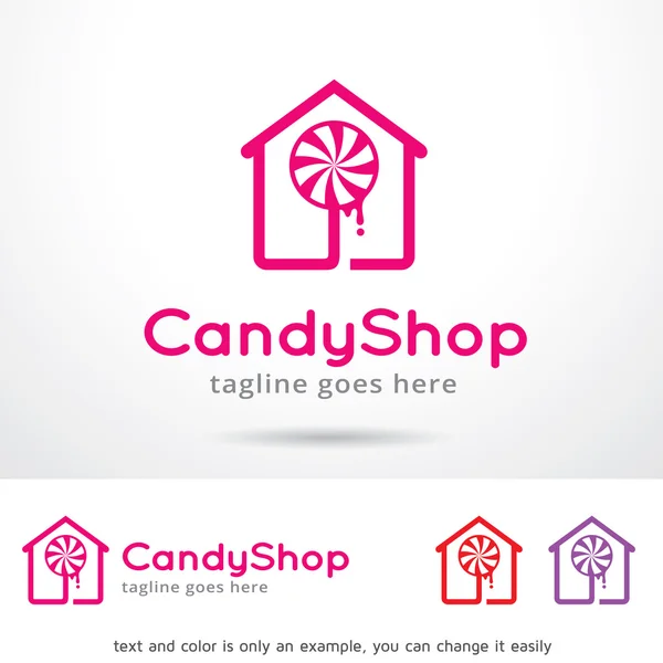 Candy Shop Logo şablonu tasarlamak vektör