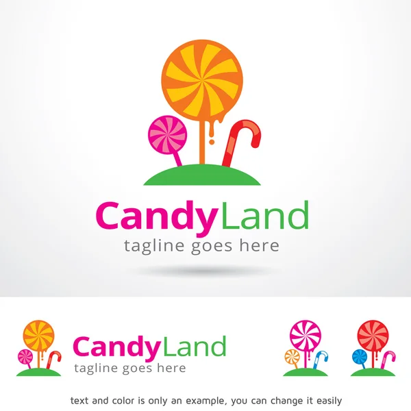 Candy Land Logo Template Design Vector — Stock Vector