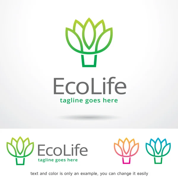 Eco Life Logo Template Design Vector — Stock Vector