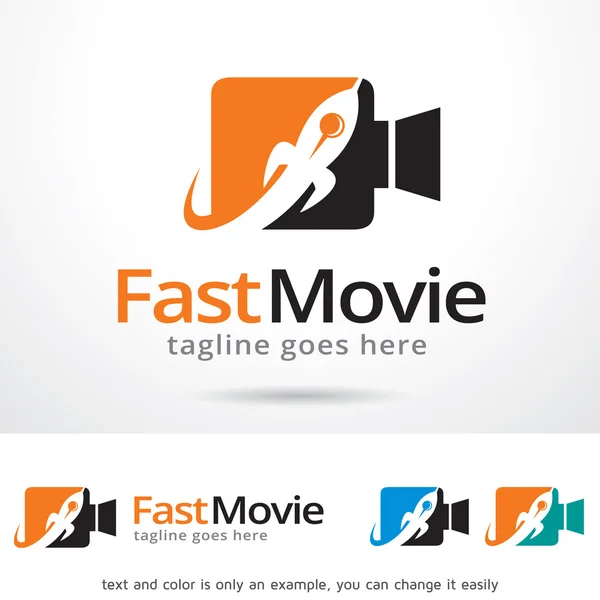 高速映画ロゴのテンプレート デザインのベクトル — ストックベクタ