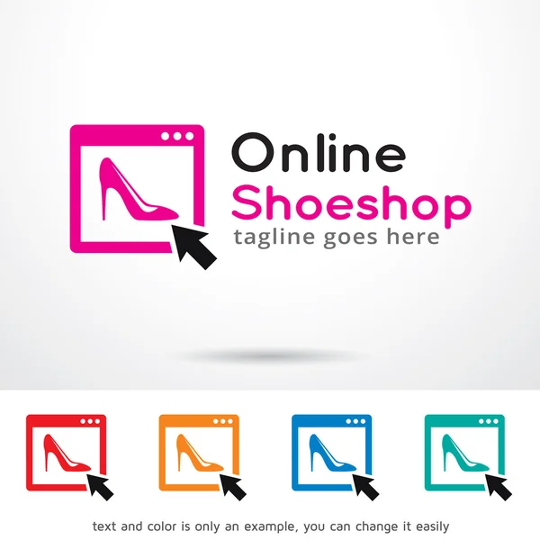 Loja Online Logo Template Design Vector —  Vetores de Stock