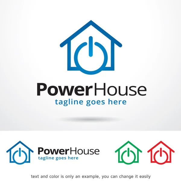 Δύναμη σπίτι λογότυπο πρότυπο σχεδιασμού διάνυσμα — Διανυσματικό Αρχείο