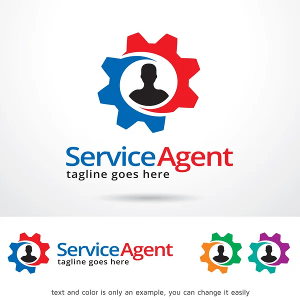Agente de serviço Logo Template Design Vector — Vetor de Stock