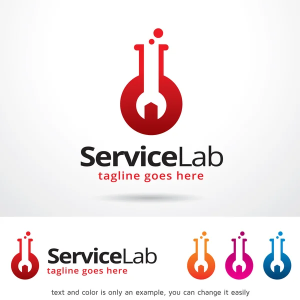 Vector de diseño de plantilla de logotipo de laboratorio de servicio — Archivo Imágenes Vectoriales