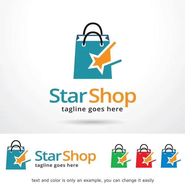 Yıldız Dükkanı Logo şablonu tasarlamak vektör — Stok Vektör