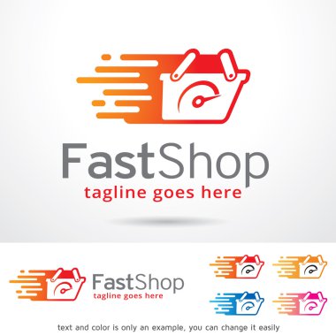 Hızlı Dükkanı Logo şablonu tasarlamak vektör