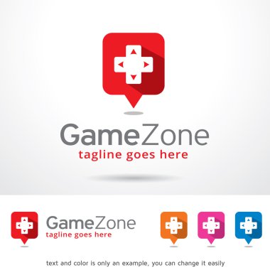 Oyun Zone Logo şablonu tasarlamak vektör