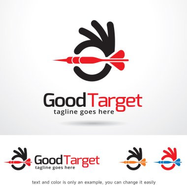 İyi hedef Logo şablonu tasarlamak vektör