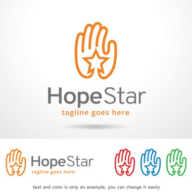 Umut yıldız Logo şablonu tasarlamak vektör