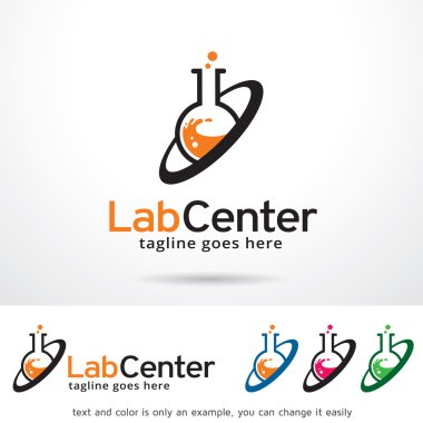 Laboratuvar Merkezi Logo şablonu tasarlamak vektör