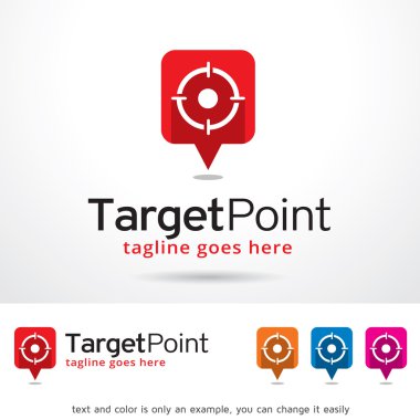 Hedef noktası Logo şablonu tasarlamak vektör
