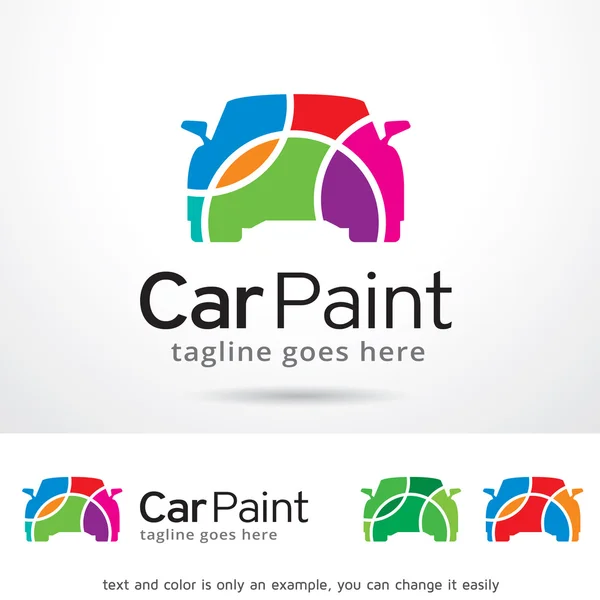 Car Paint Logo Template Design Vector — Stock Vector