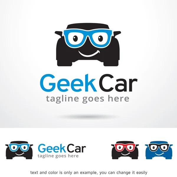 Geek Car Logo Plantilla Diseño Vector — Vector de stock