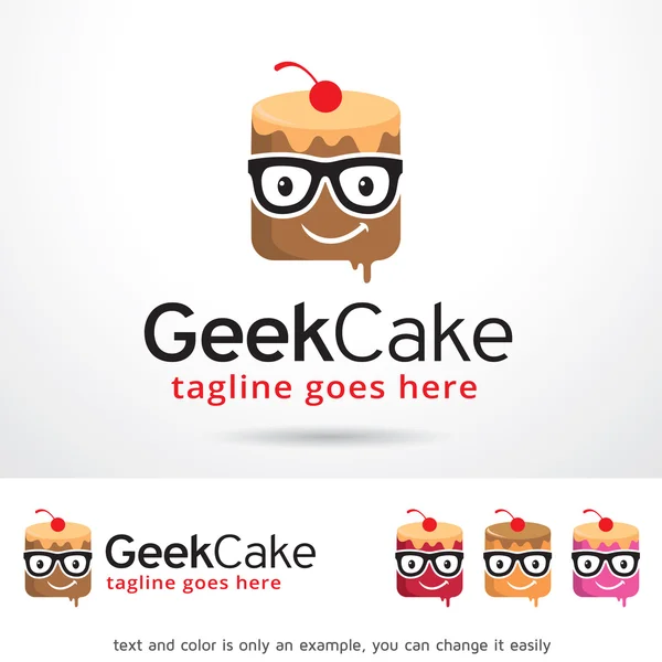 Geek ciasto Logo szablon wektor — Wektor stockowy