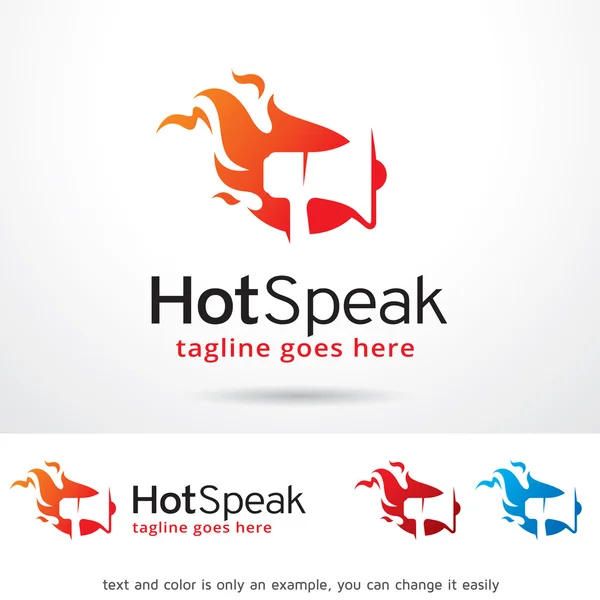 Vecteur de conception de modèle de logo Hot Speak — Image vectorielle