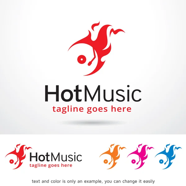 Sıcak müzik Logo şablonu tasarlamak vektör