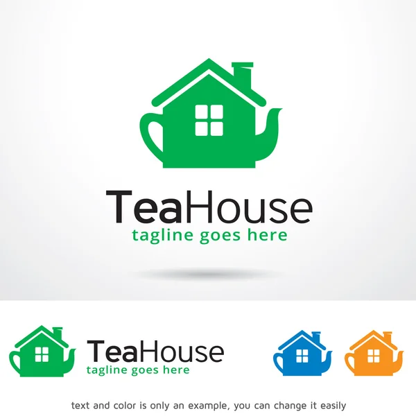 Τσάι σπίτι λογότυπο πρότυπο σχεδιασμού διάνυσμα — Διανυσματικό Αρχείο