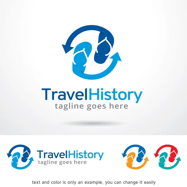 Travel History Logo Template Design Vector — Stock Vector