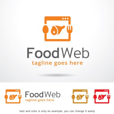 Gıda Web Logo şablonu tasarlamak vektör