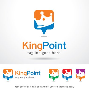 Kral noktası Logo şablonu tasarlamak vektör