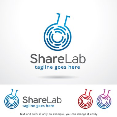 Laboratuvar Logo şablonu tasarlamak vektör paylaşmak