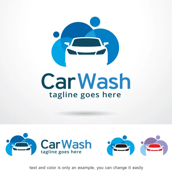 Car Wash Logo Template Design Vector — Stock Vector