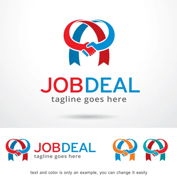 Εργασία Deal λογότυπο πρότυπο σχεδιασμού διάνυσμα — Διανυσματικό Αρχείο