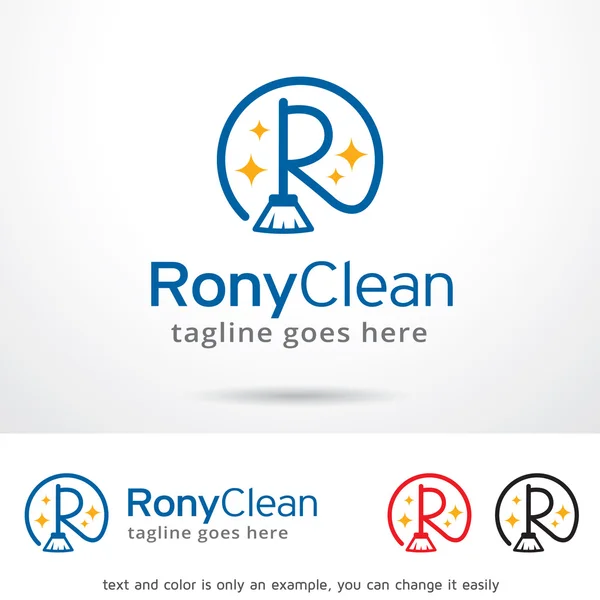 Rony Clean Letter R Logo Template Vector de diseño — Archivo Imágenes Vectoriales