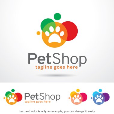 Pet Shop Logo şablonu tasarlamak vektör