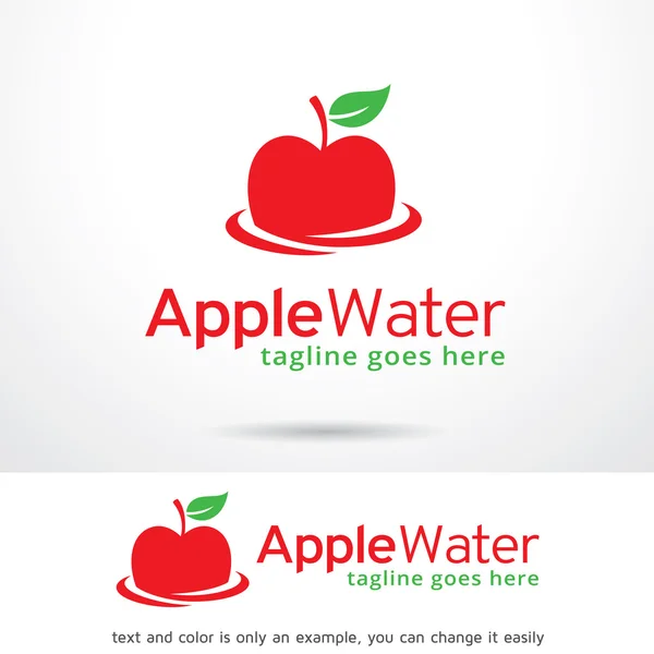 Elma suyu Logo şablonu tasarlamak vektör — Stok Vektör