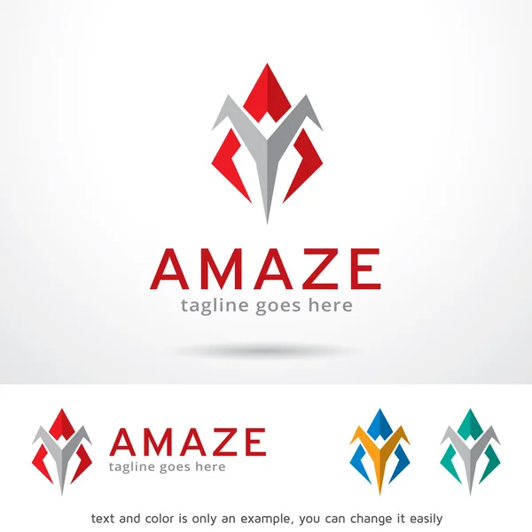 Amaze Letter A Logo Template Design Vector — Stock Vector