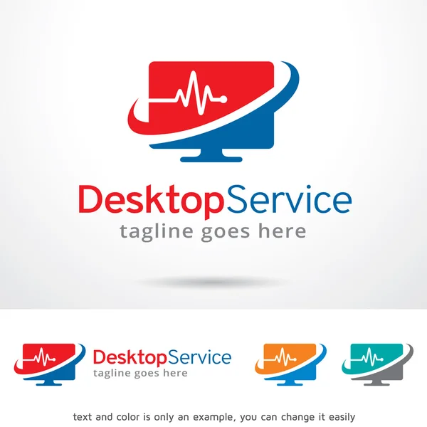 Serviços de desktop logotipo modelo projeto Vector —  Vetores de Stock