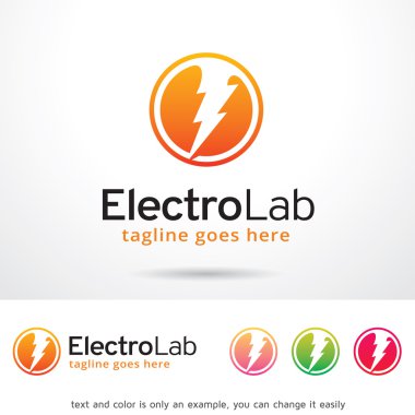 Electro laboratuvar Logo şablonu tasarlamak vektör
