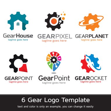 Dişli Logo şablonu tasarlamak vektör