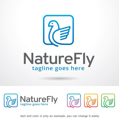 Doğa sinek Logo tasarım şablonu