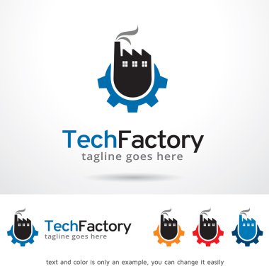 Teknik fabrika Logo tasarım şablonu