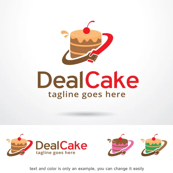 Modèle de logo de gâteau Deal Design vecteur — Image vectorielle