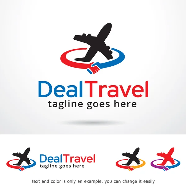 Вектор дизайна логотипа Deal Travel — стоковый вектор