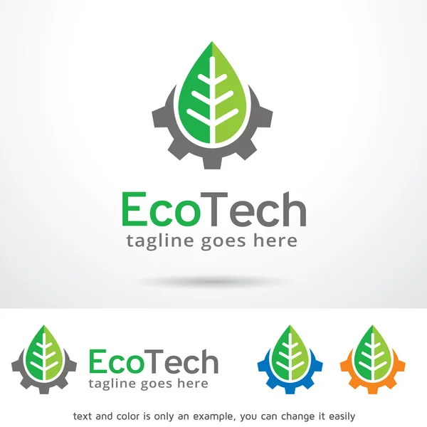 ECO teknoloji Logo şablonu tasarlamak vektör — Stok Vektör