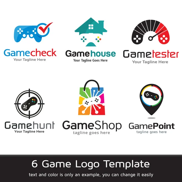 Game Logo Template Design Vector — ストックベクタ