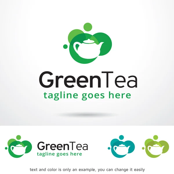Зеленый чай и дизайн шаблонов — стоковый вектор