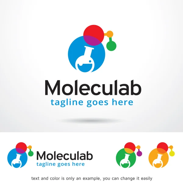 Laboratório do logotipo do modelo de molécula —  Vetores de Stock