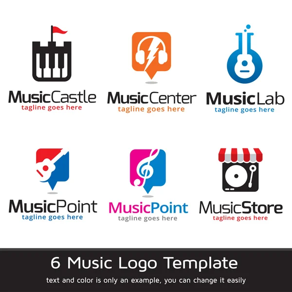 Modèle de logo de musique Design — Image vectorielle