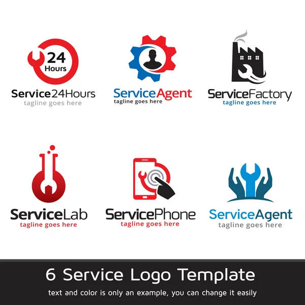 Service Logo Template Design — ストックベクタ